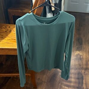 Hollister Women's Teal Long Sleeve Top